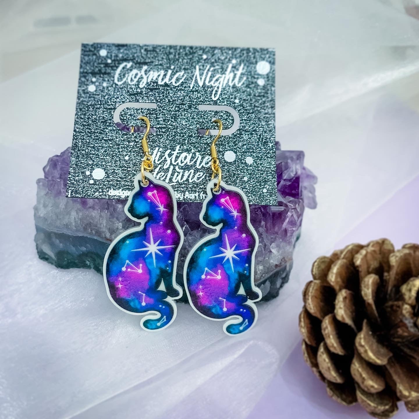 Boucles d'oreilles acryliques